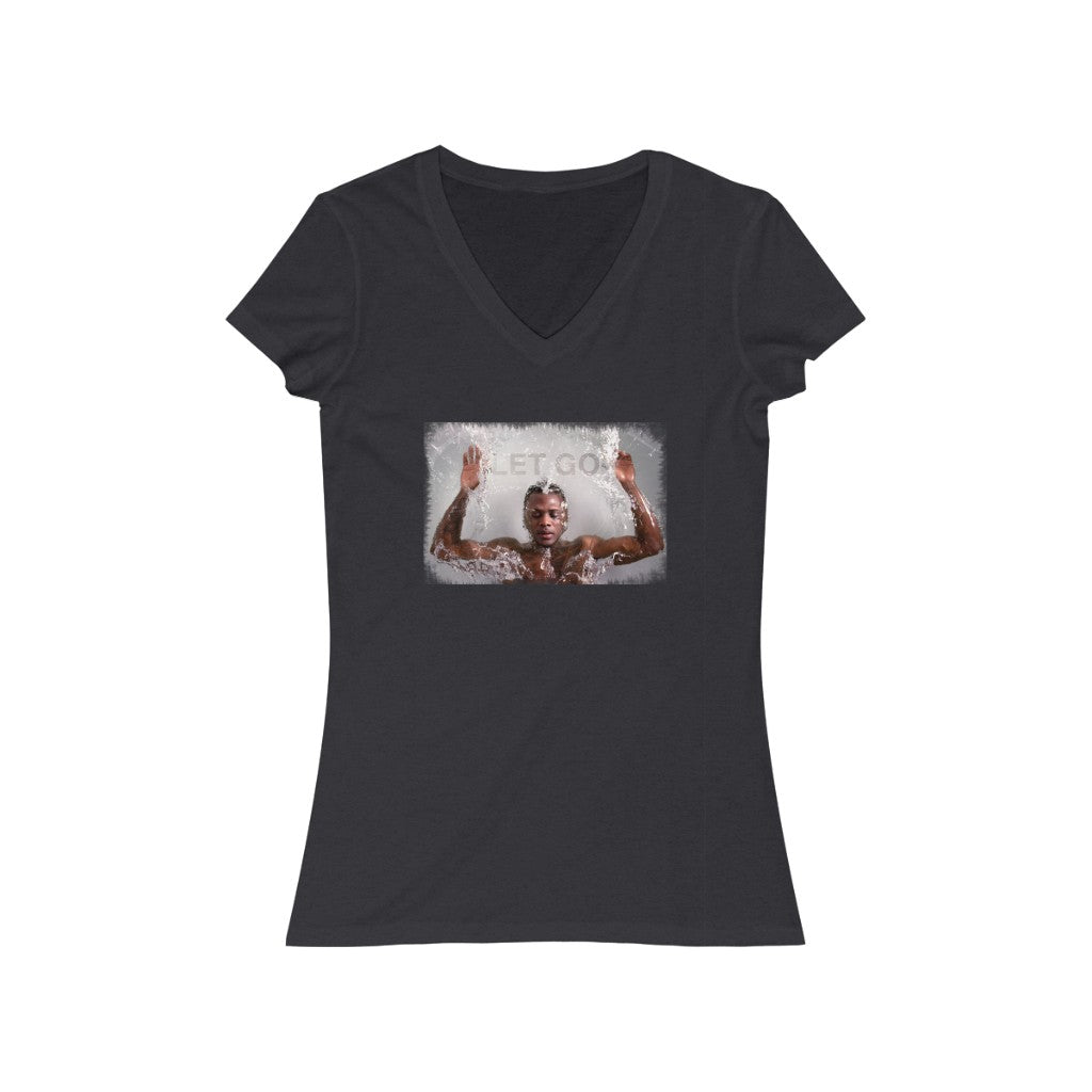Let Go Splash - Short Sleeve V-Neck Tee