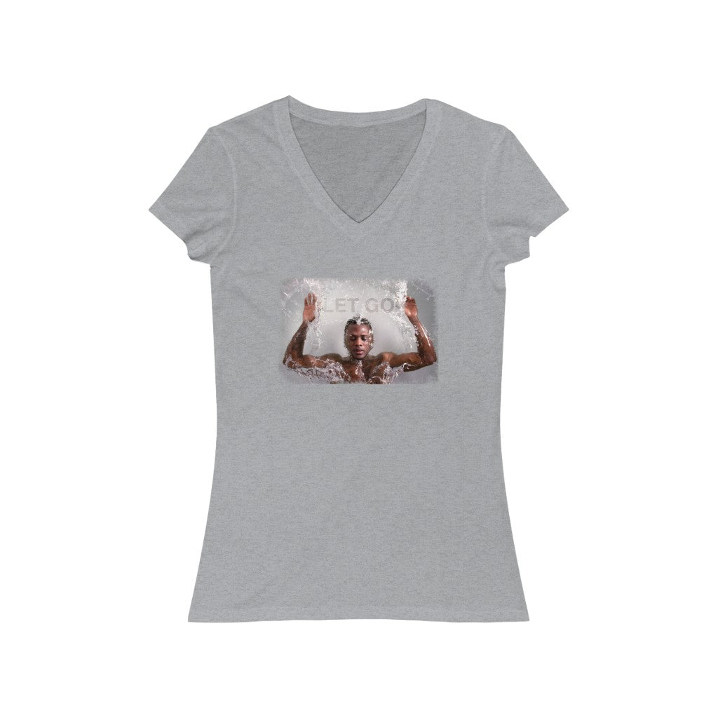Let Go Splash - Short Sleeve V-Neck Tee