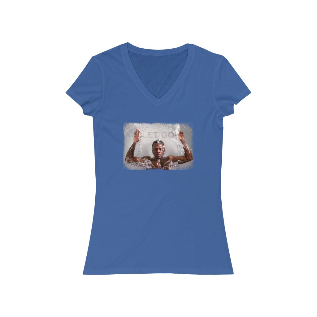 Let Go Splash - Short Sleeve V-Neck Tee