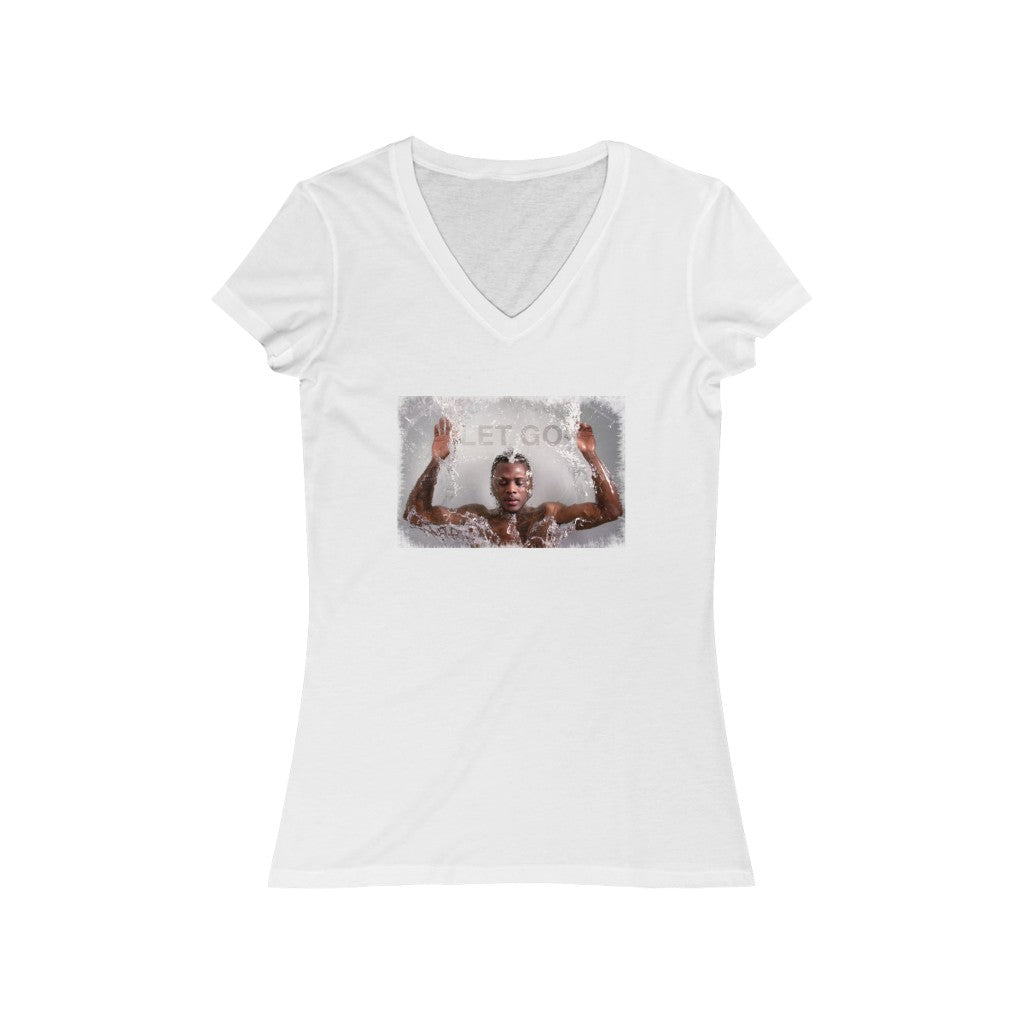 Let Go Splash - Short Sleeve V-Neck Tee