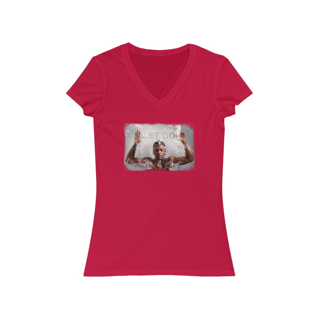 Let Go Splash - Short Sleeve V-Neck Tee
