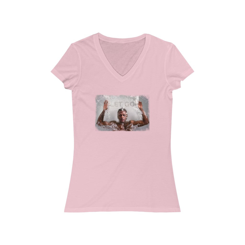 Let Go Splash - Short Sleeve V-Neck Tee